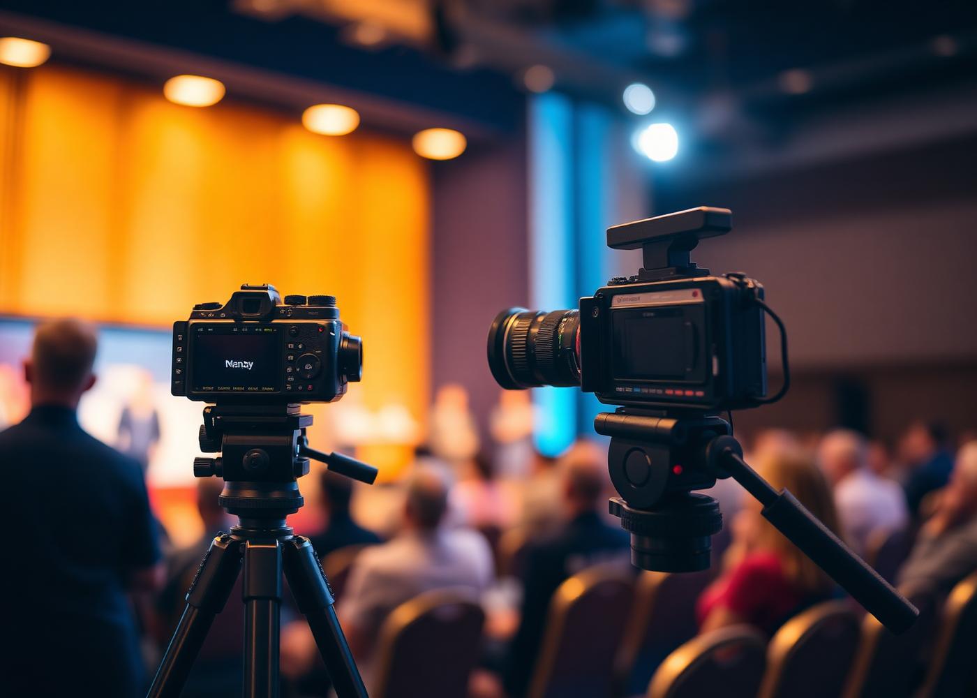 Photographer capturing coverage at a corporate event